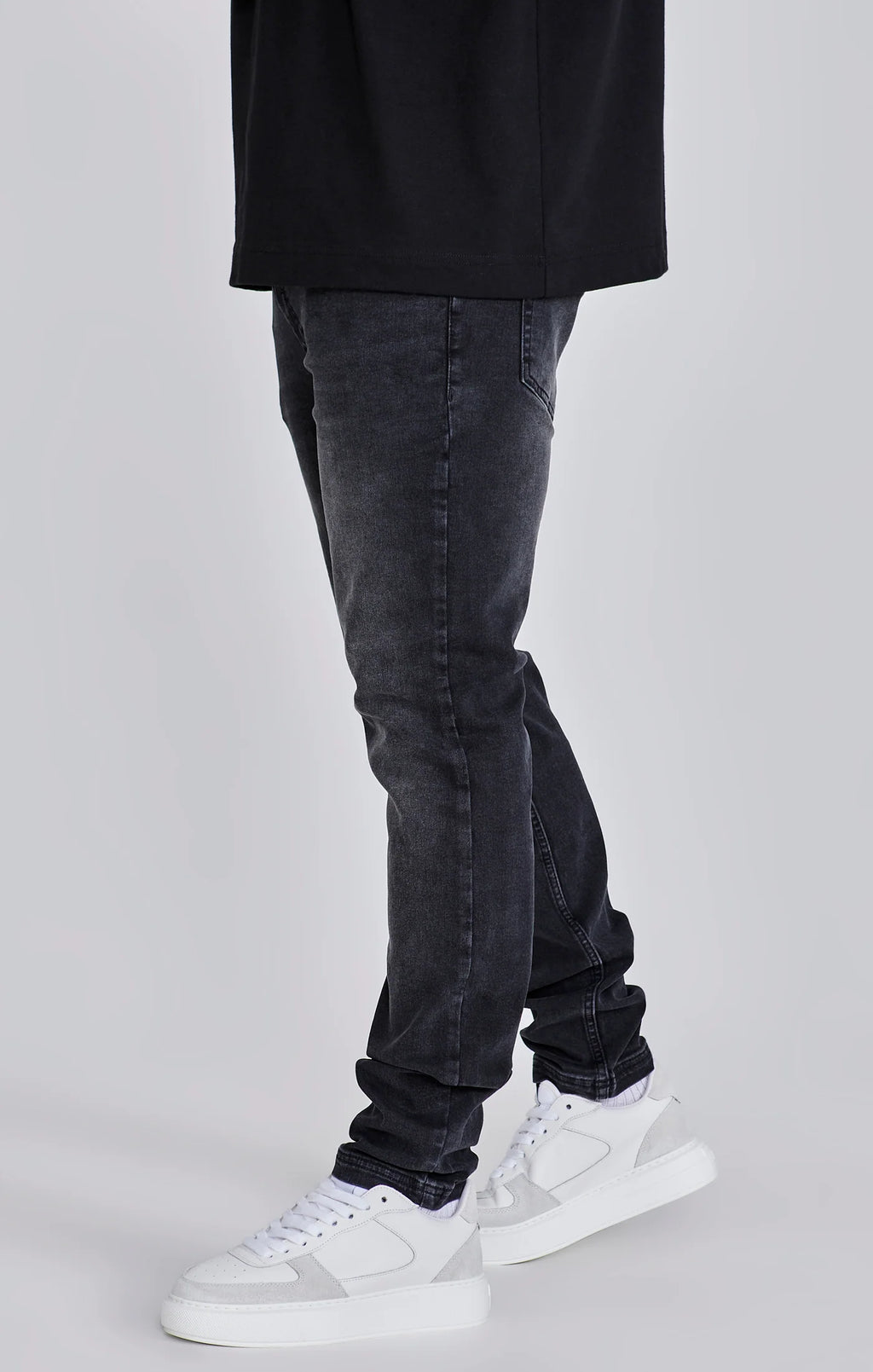 Slim Fit Jeans Washed Black