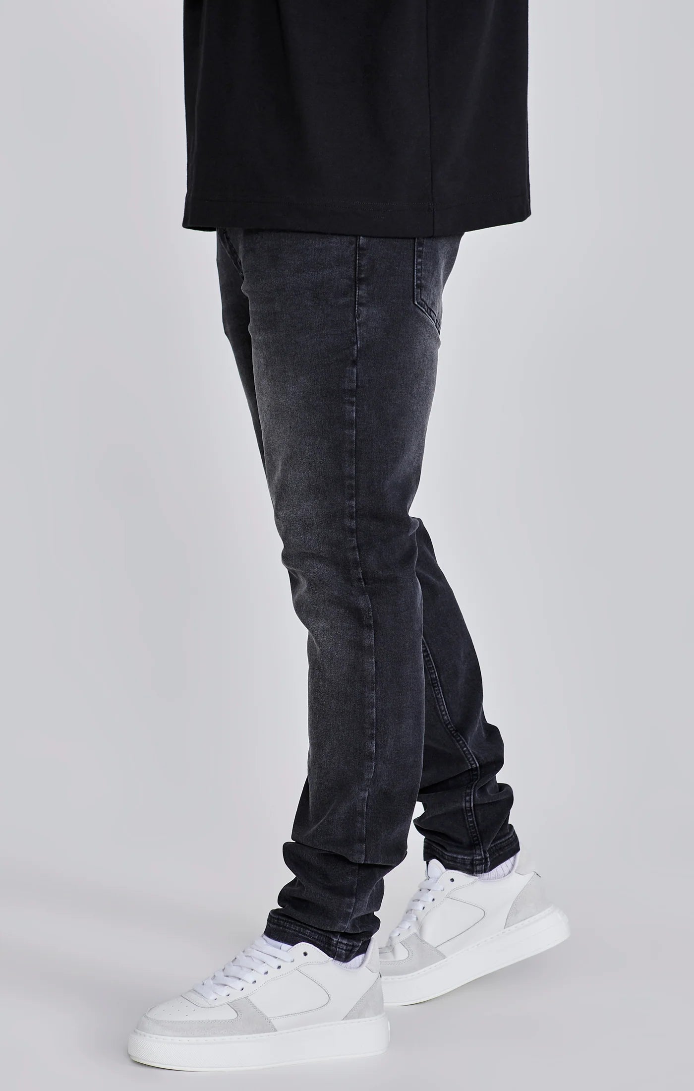 Slim Fit Jeans Washed Black