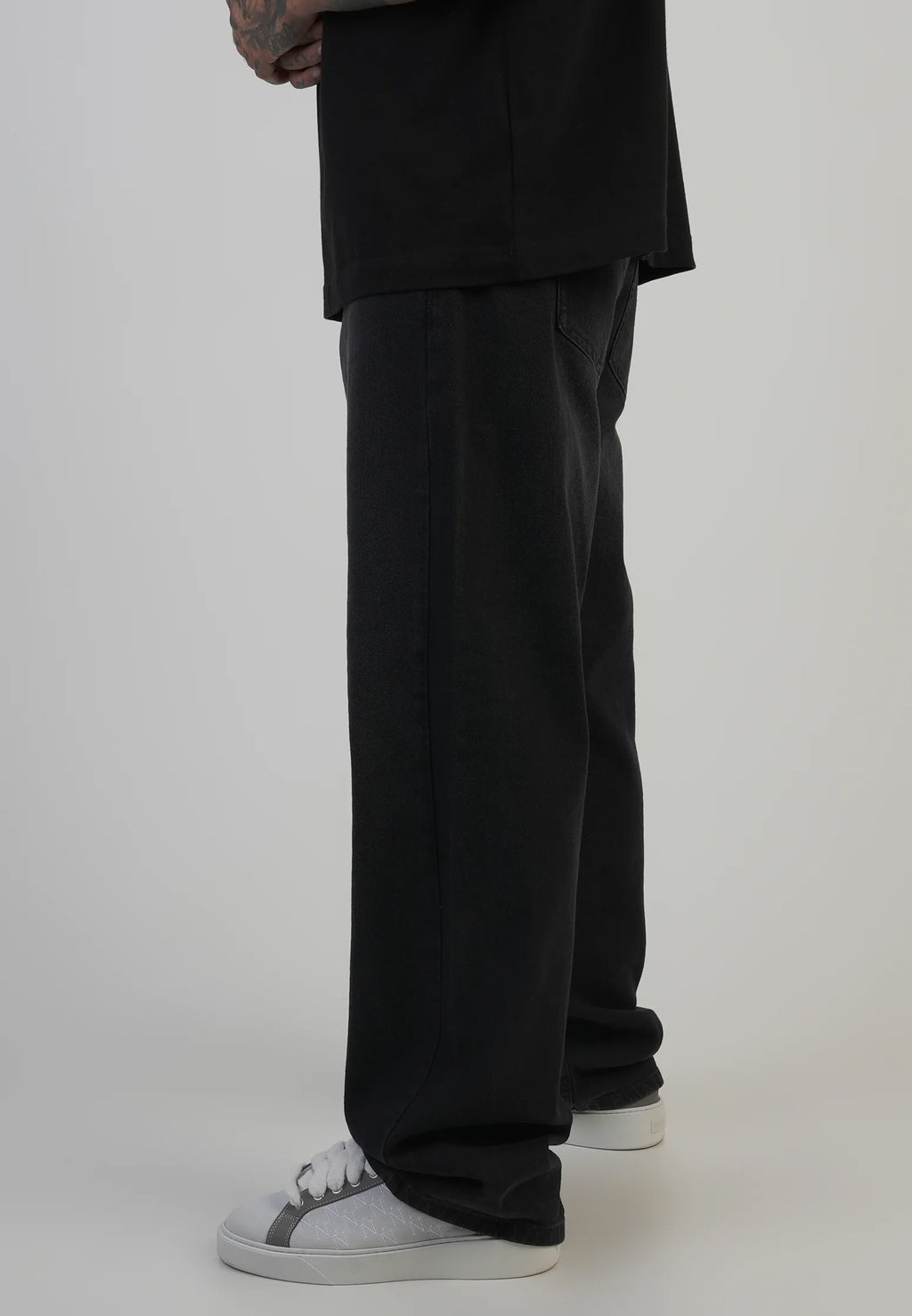 Loose Fit Jeans Washed Black